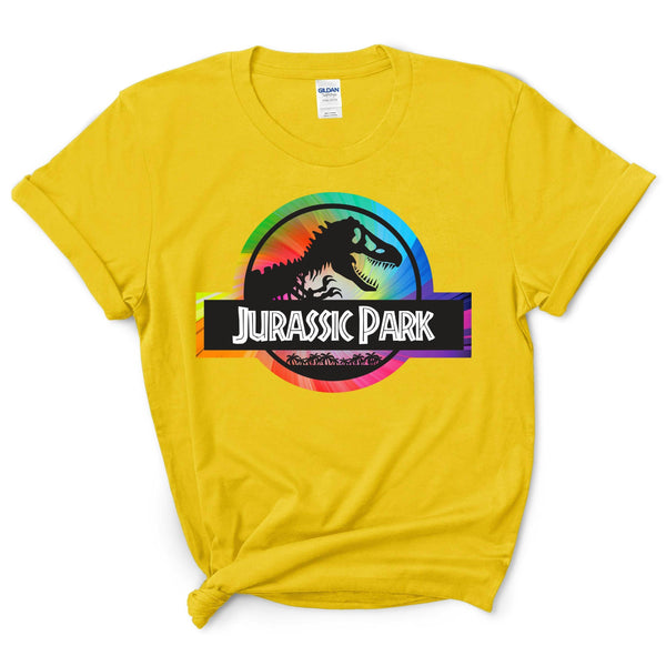 Custom Rainbow Jurassic Park Shirt