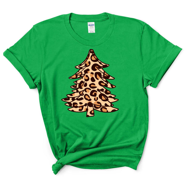 Leopard Cheetah Christmas Tree Shirt