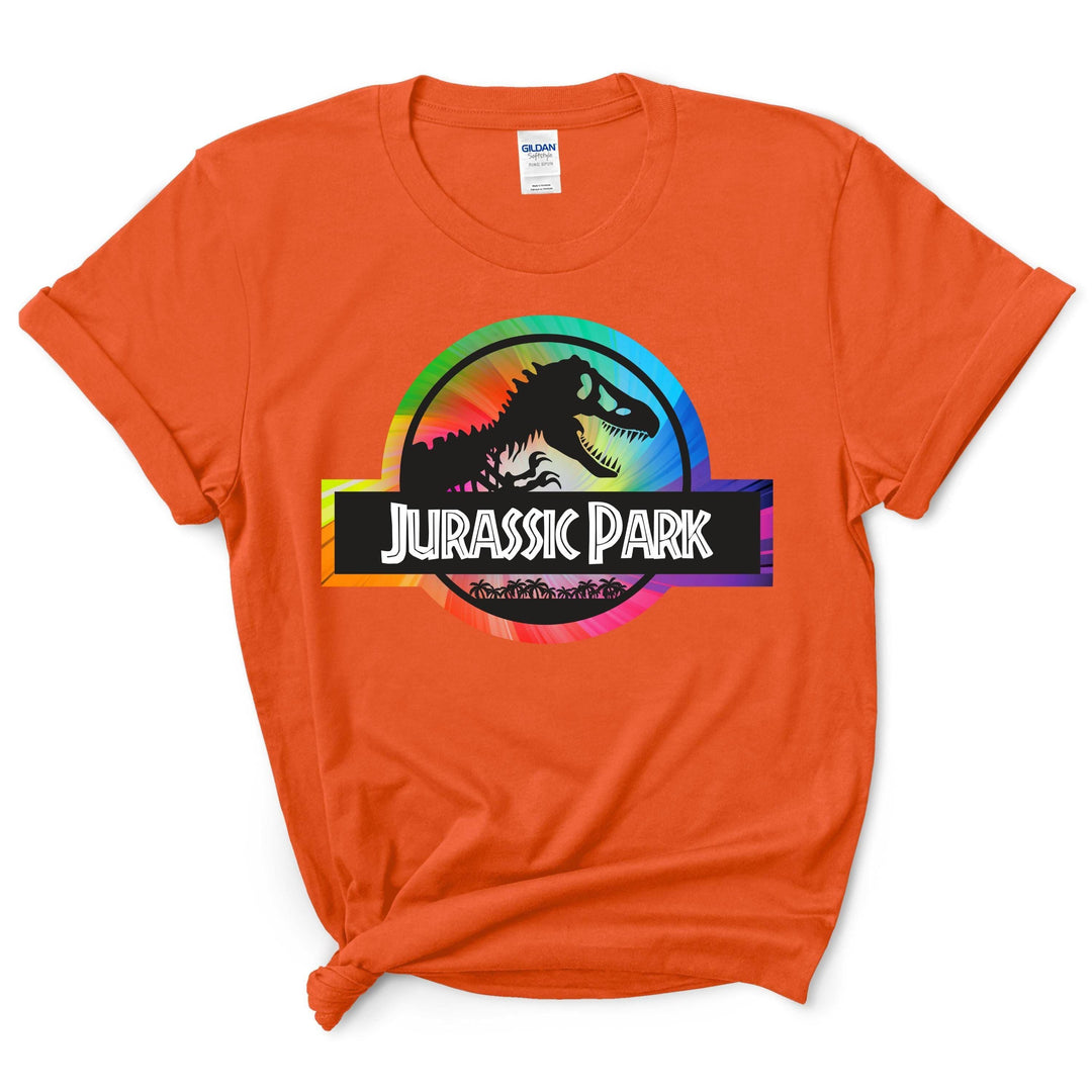 Custom Rainbow Jurassic Park Shirt