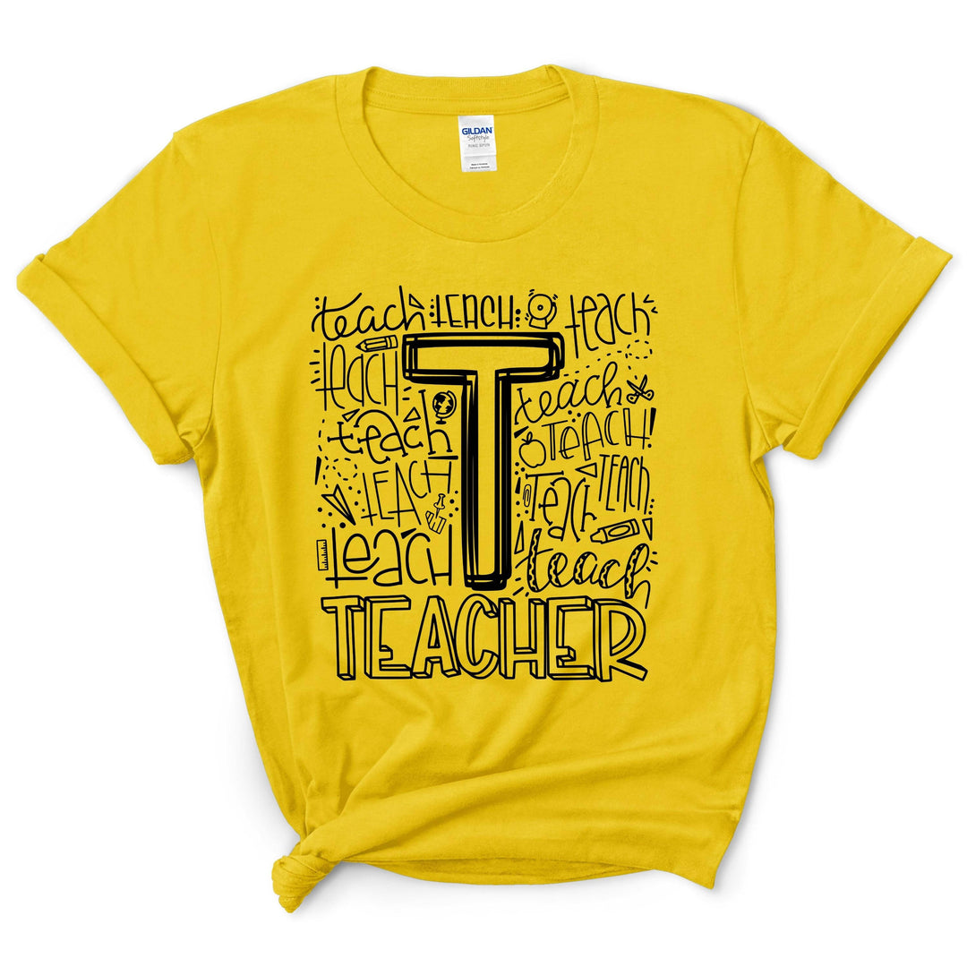 Teacher Typography Shirt