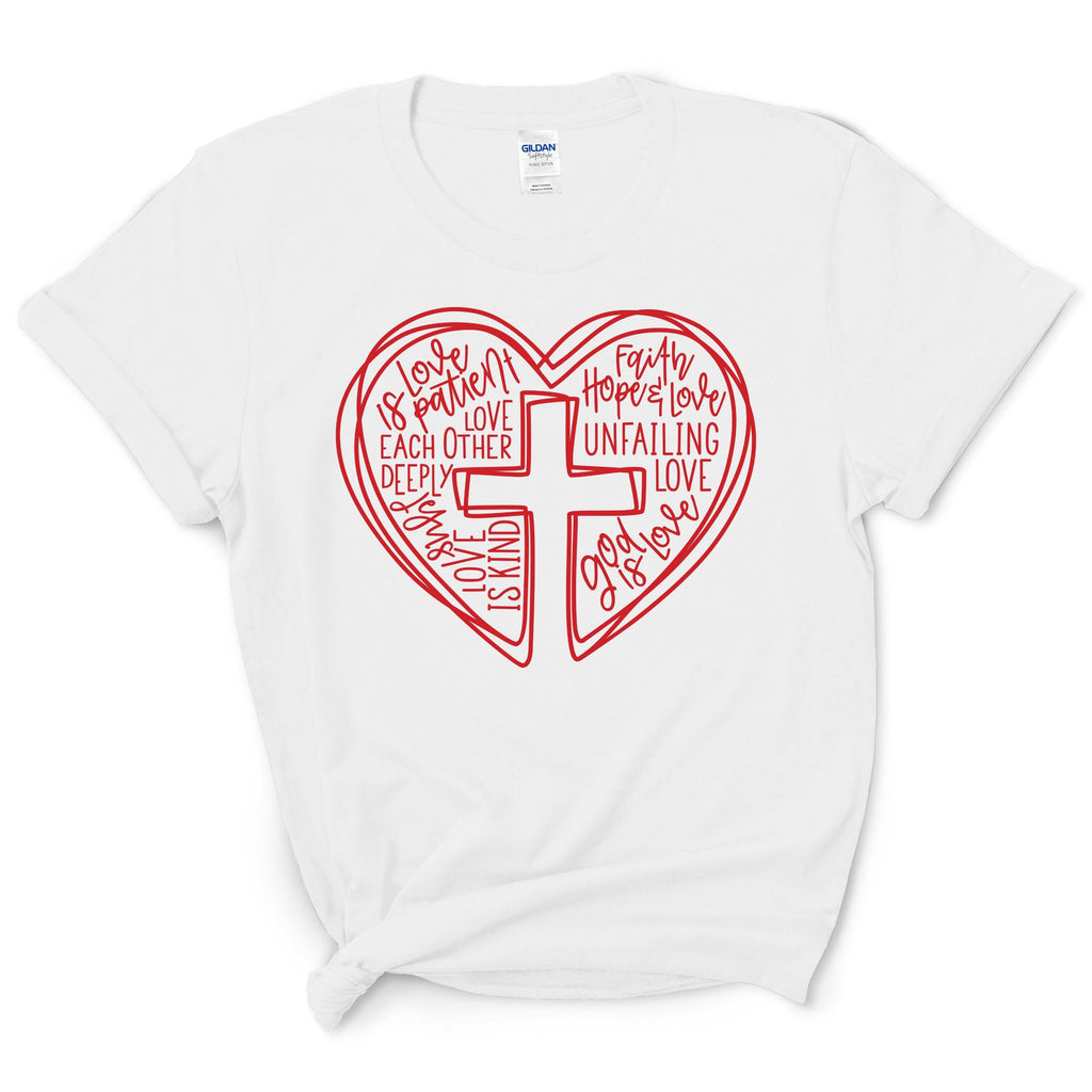 Heart With Cross Christian Shirt