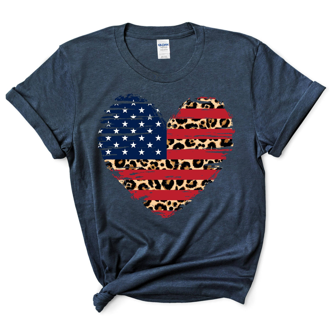American Flag Heart Shirt
