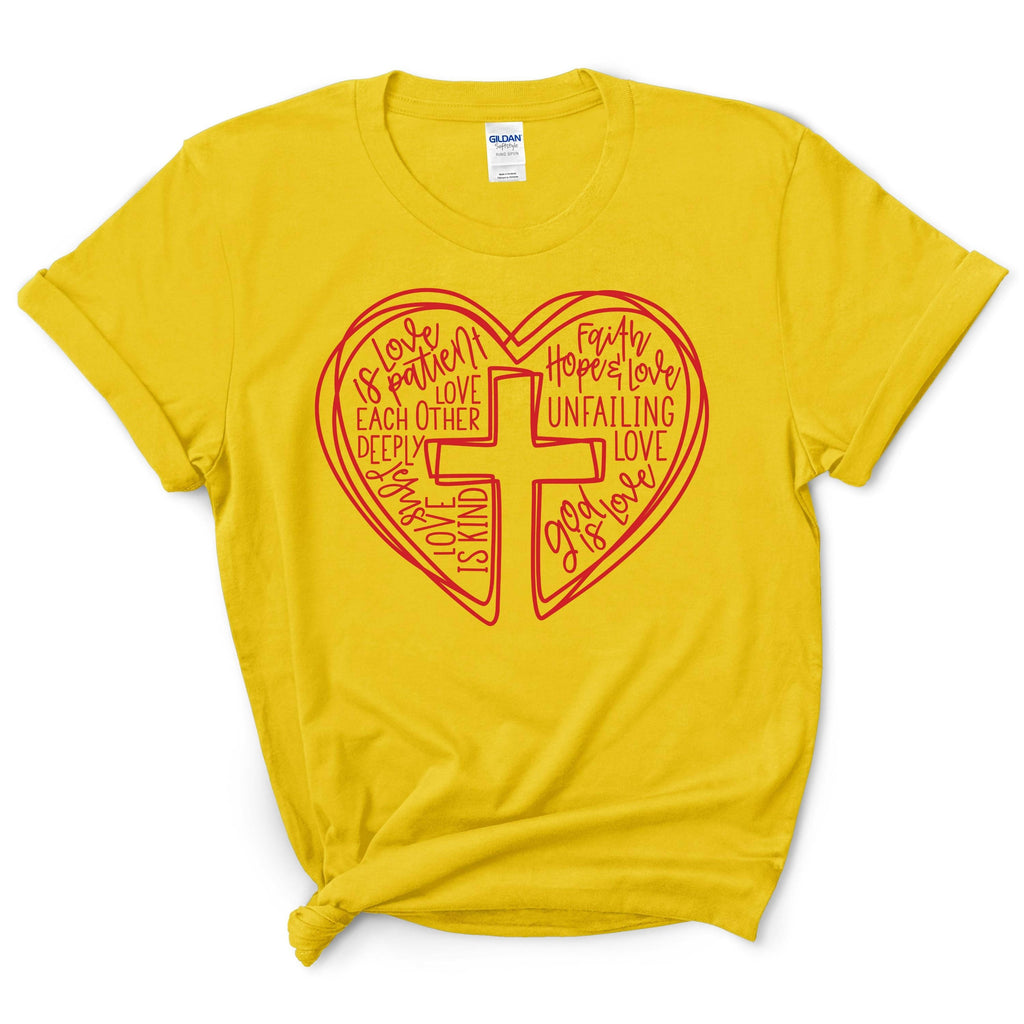 Heart With Cross Christian Shirt