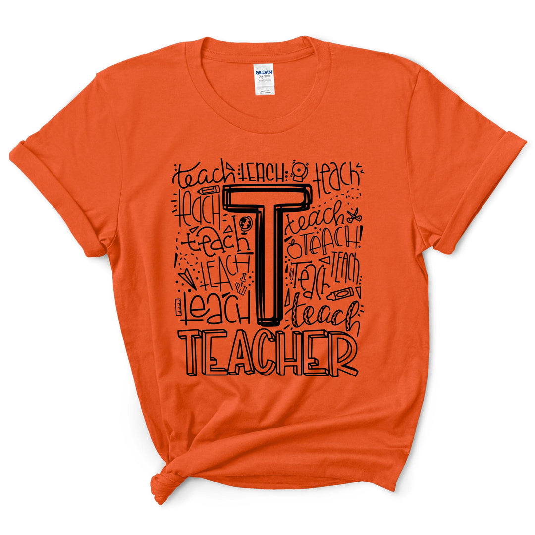 Teacher Typography Shirt