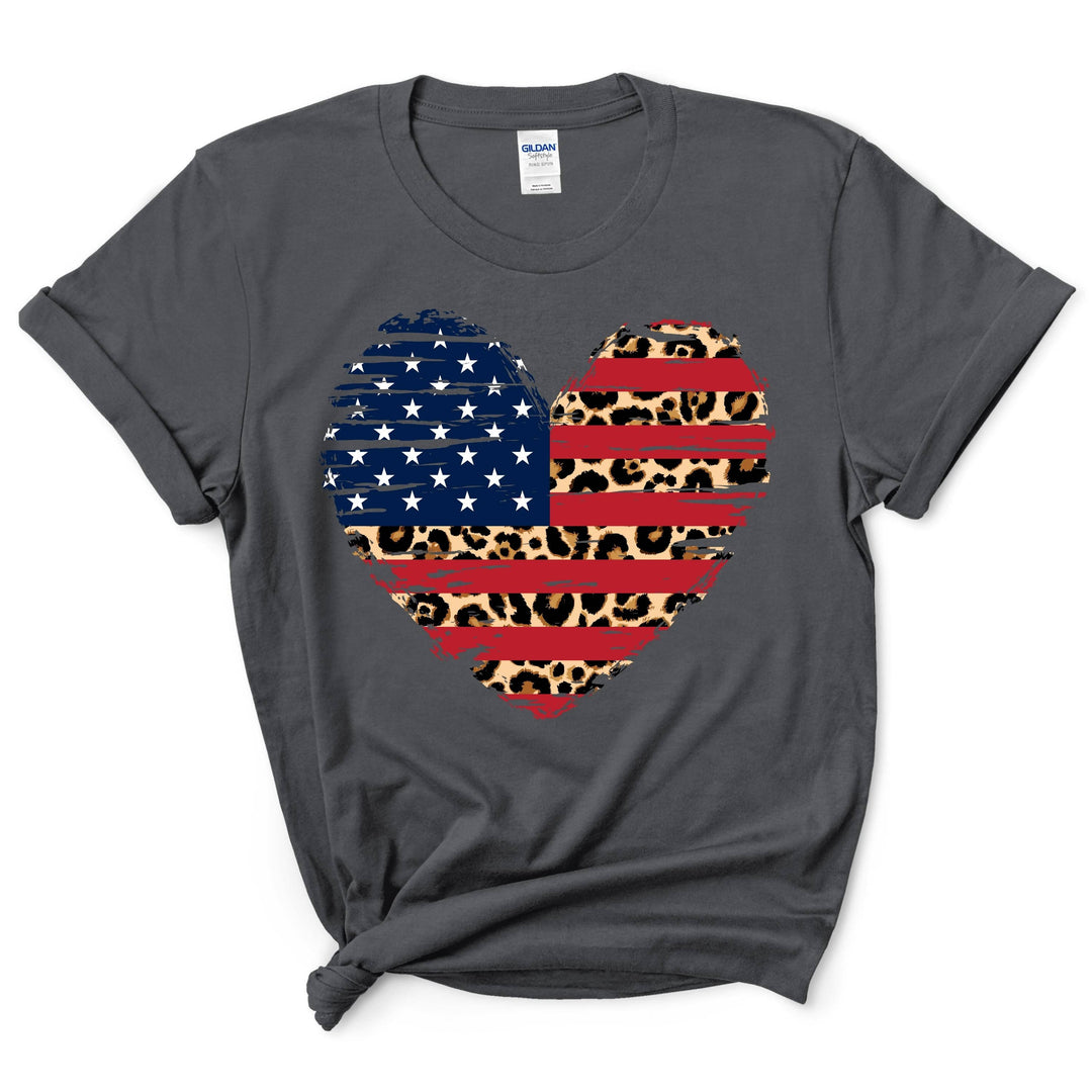 American Flag Heart Shirt