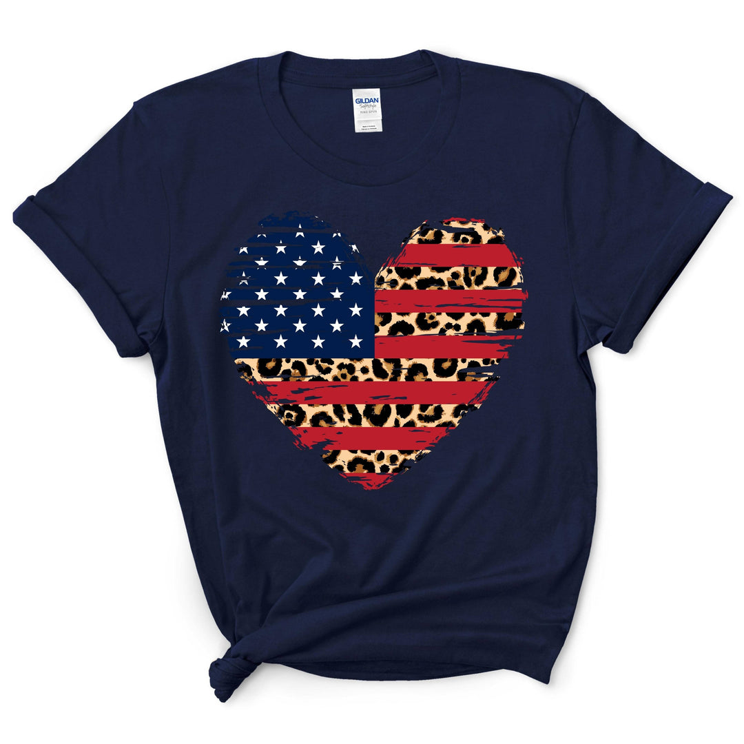 American Flag Heart Shirt