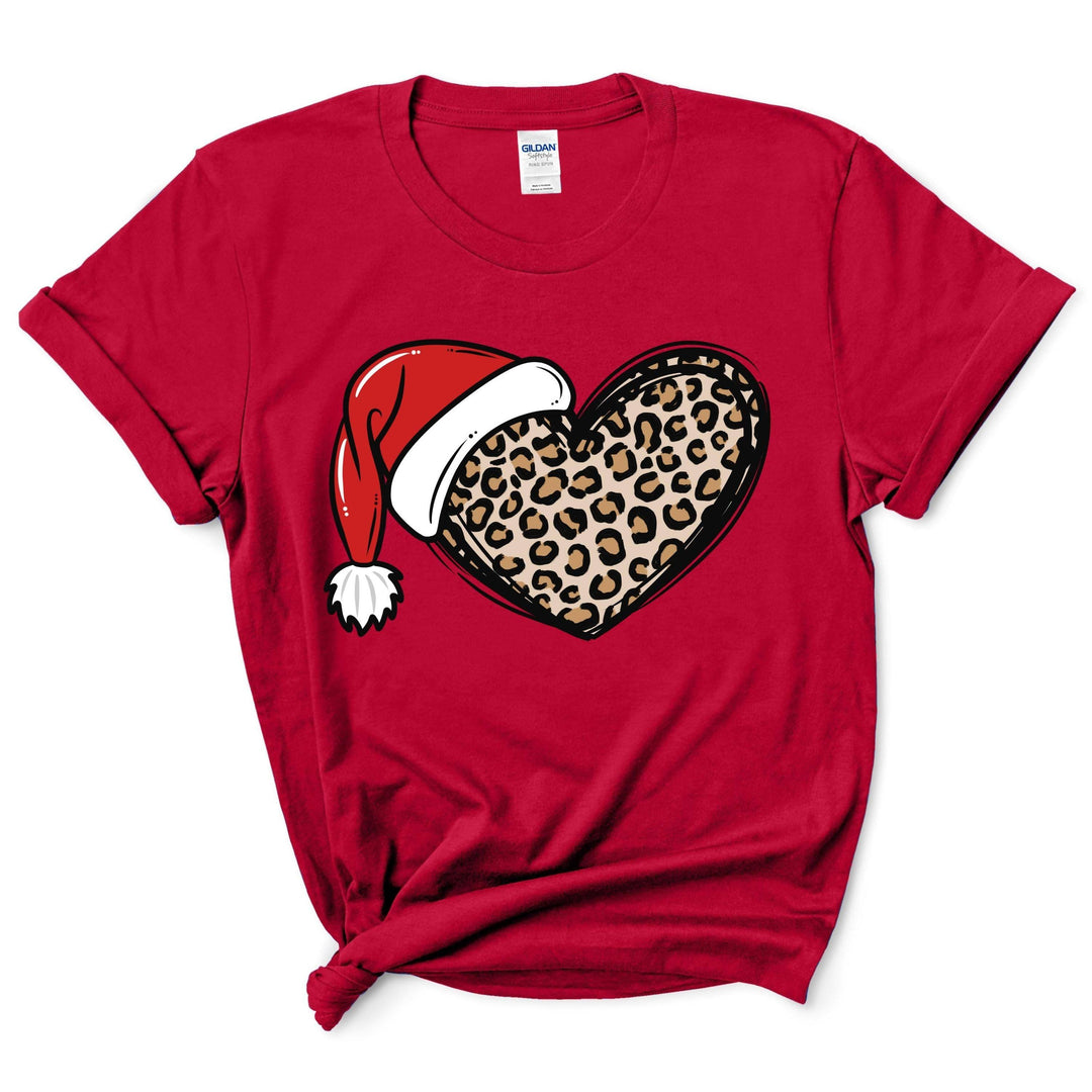 Christmas Cheetah Heart Shirt