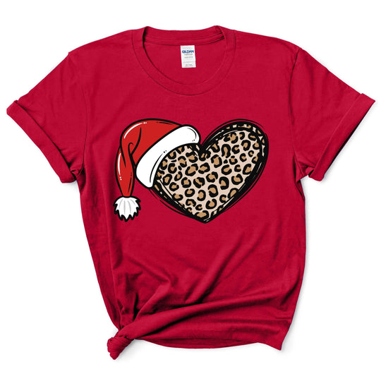 Christmas Cheetah Heart Shirt