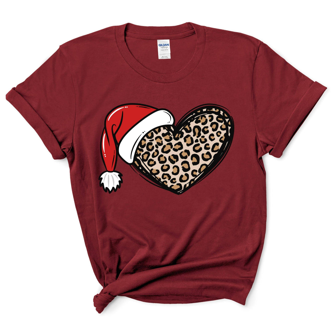 Christmas Cheetah Heart Shirt