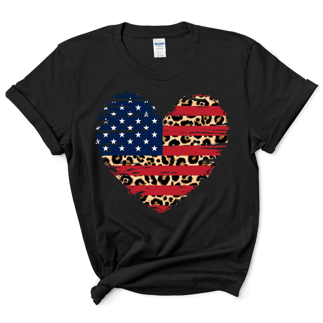 American Flag Heart Shirt