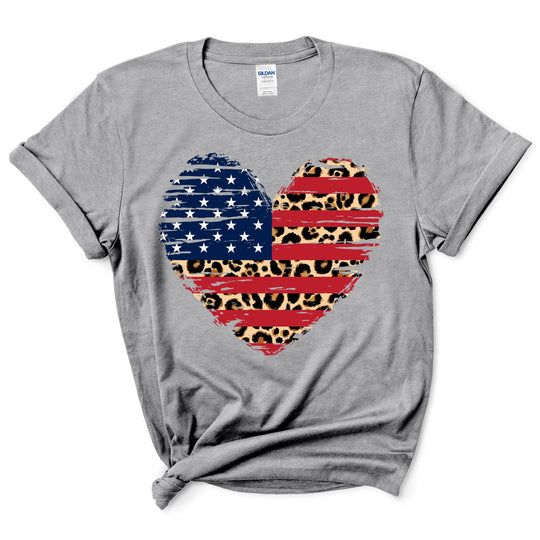 American Flag Heart Shirt