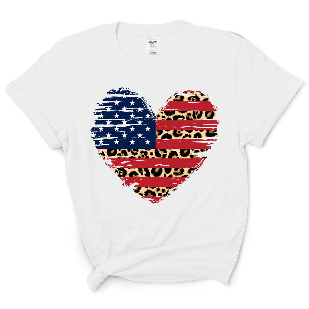American Flag Heart Shirt