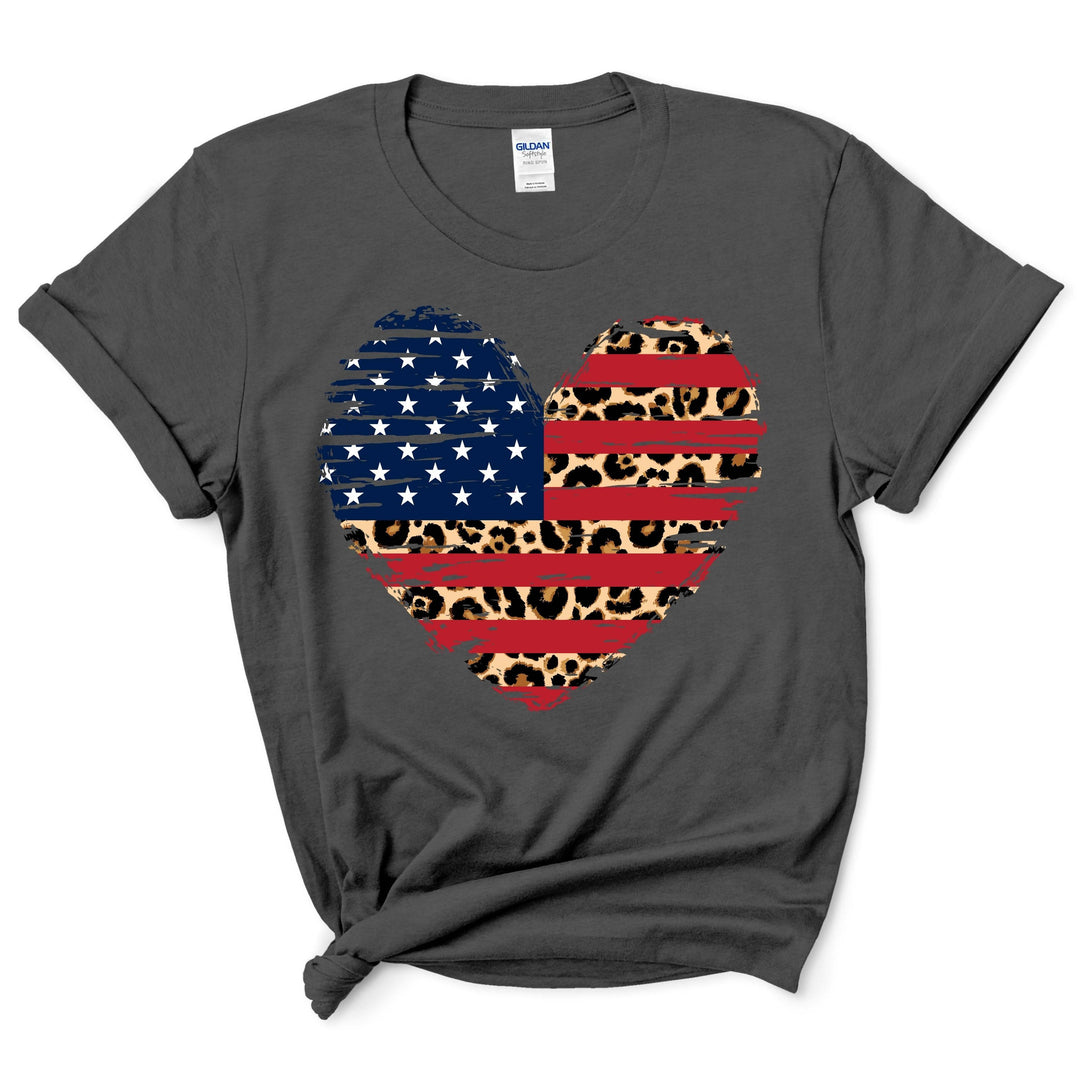 American Flag Heart Shirt