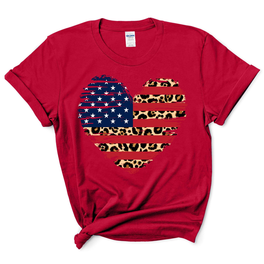 American Flag Heart Shirt