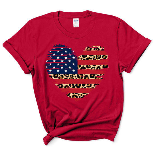American Flag Heart Shirt