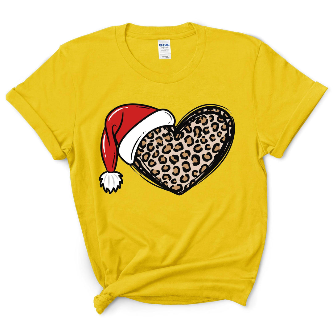 Christmas Cheetah Heart Shirt