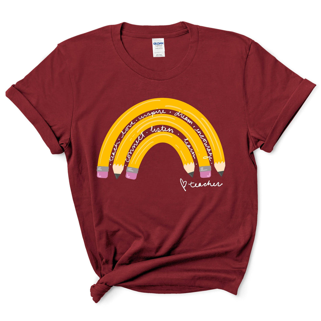 Teacher Life Rainbow Shirt
