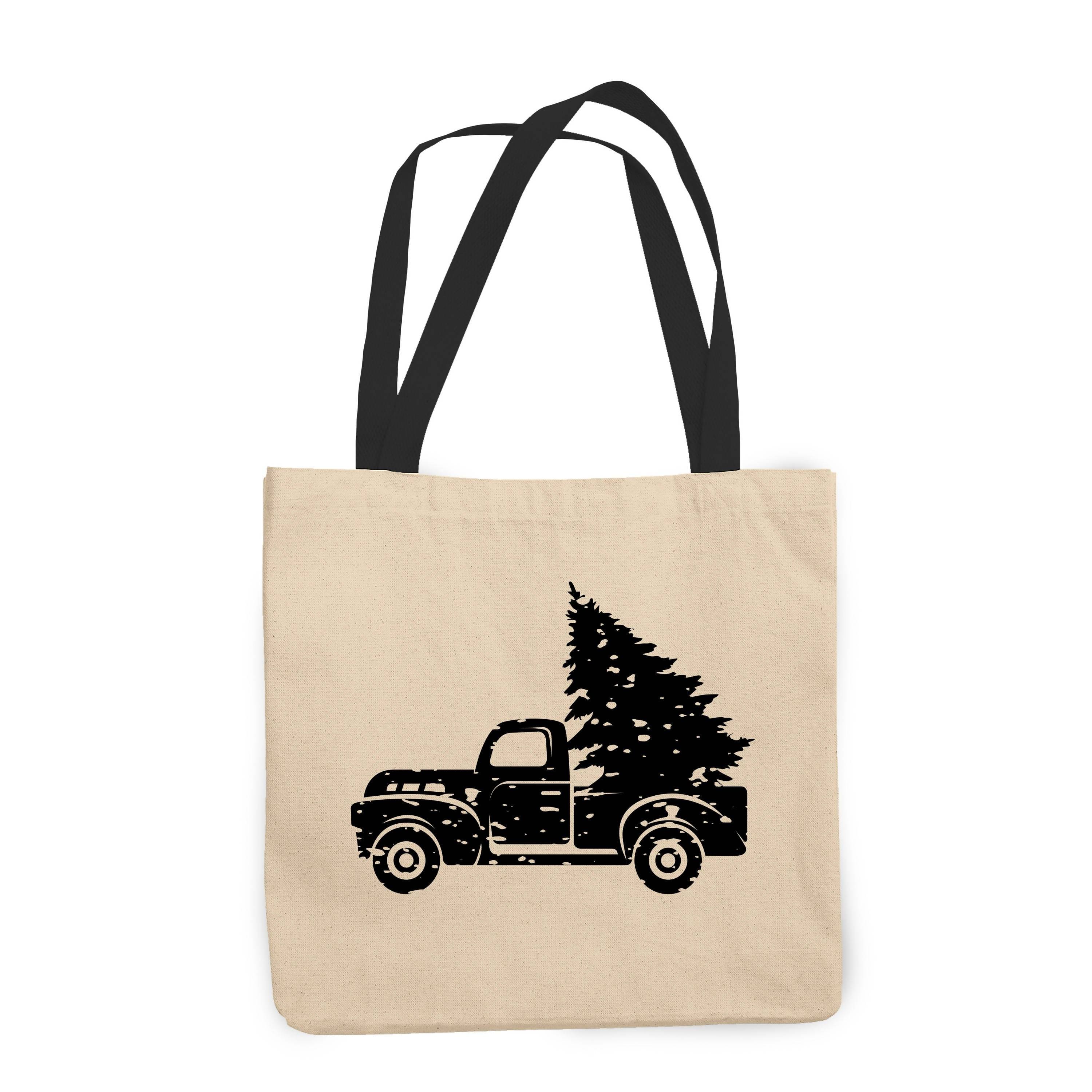 Christmas Truck Tote Bag