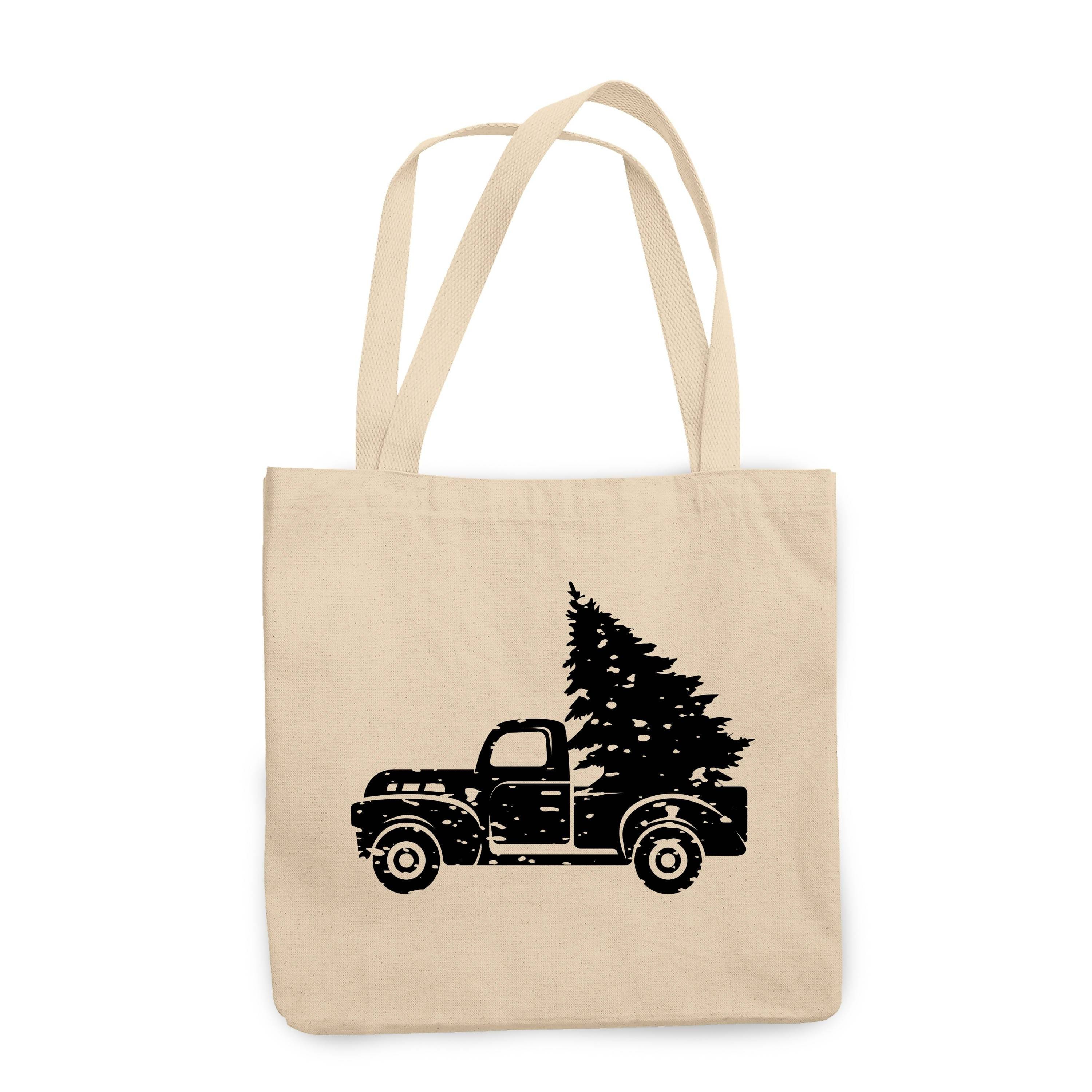 Christmas Truck Tote Bag