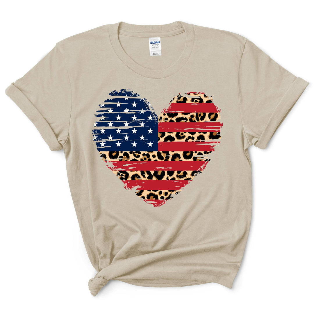 American Flag Heart Shirt