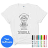 Coloring Custom Text/Name White Shirt With Markers