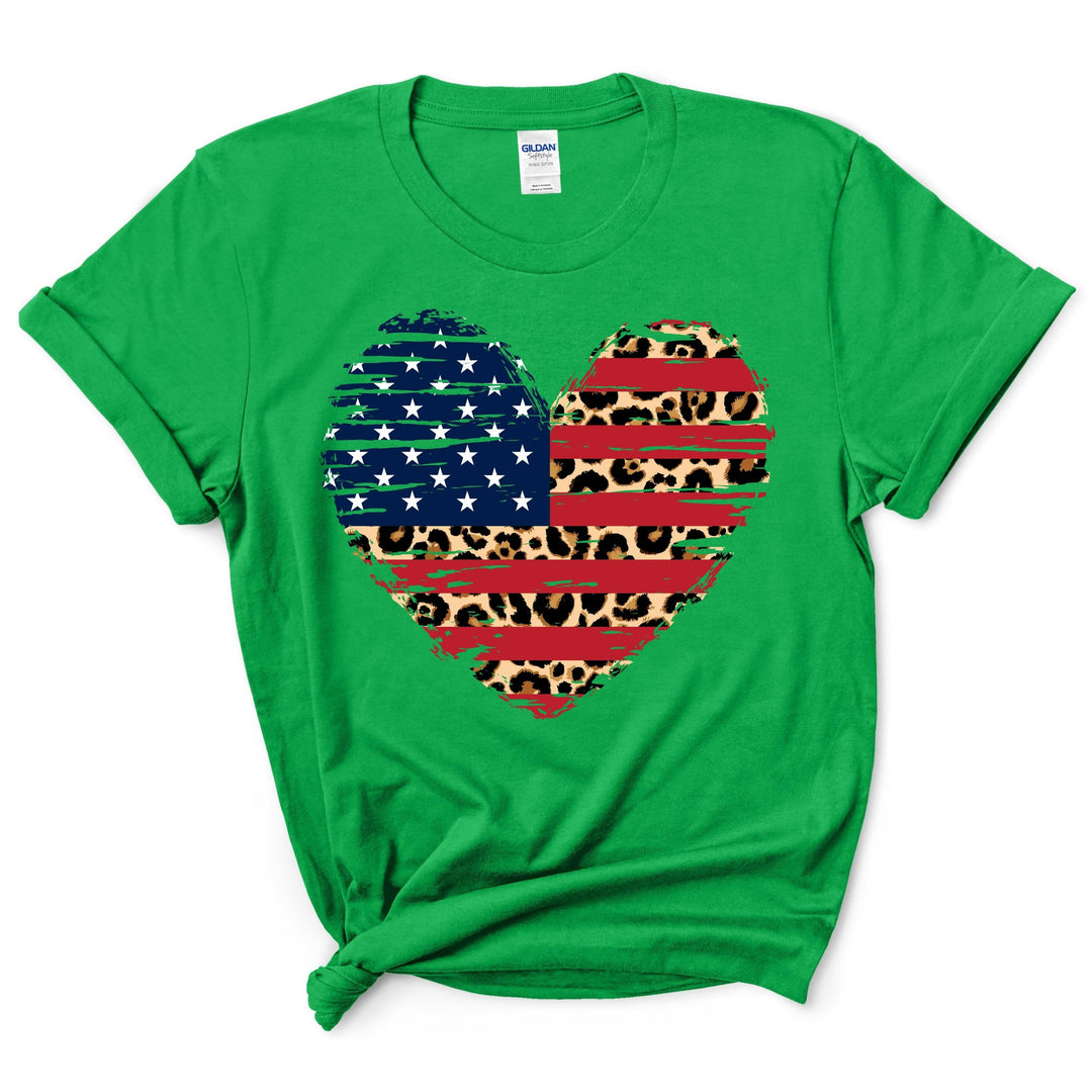American Flag Heart Shirt