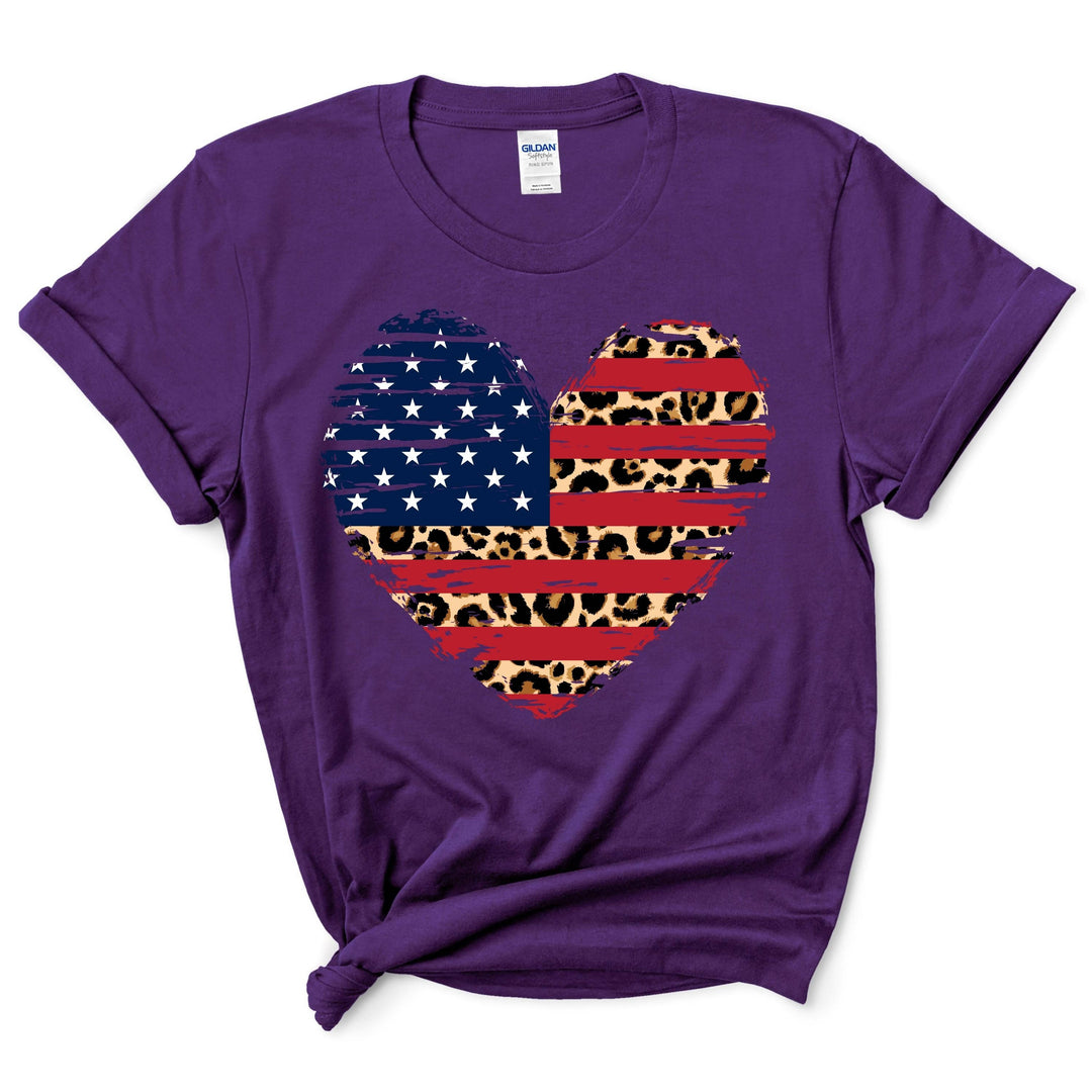 American Flag Heart Shirt