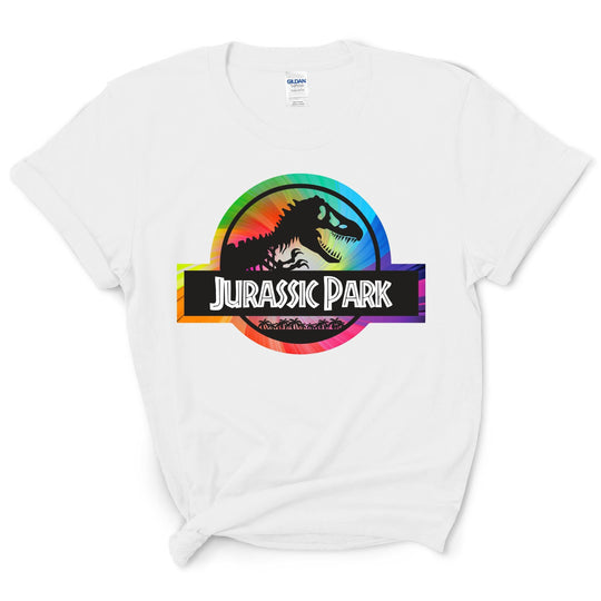Custom Rainbow Jurassic Park Shirt