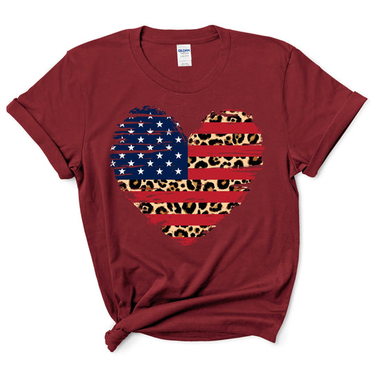 American Flag Heart Shirt