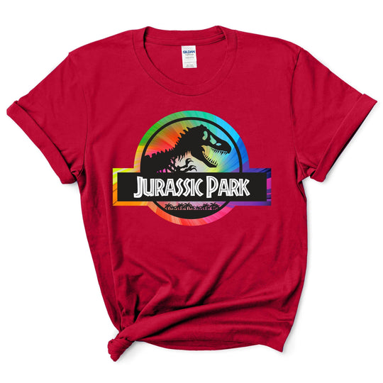 Custom Rainbow Jurassic Park Shirt