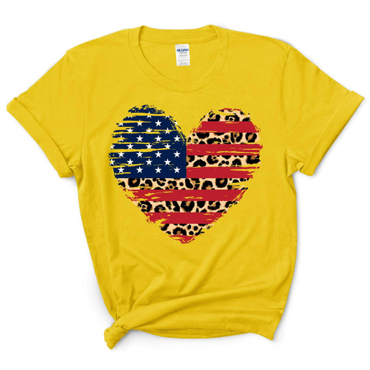 American Flag Heart Shirt